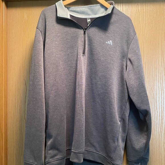 Adidas Men’s Grey 1/4 Zip Lightweight Sweater XXL Classic and Casual - Picture 1 of 2